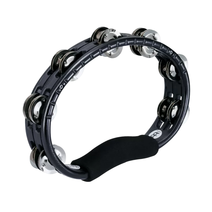 Meinl Percussion TMT1BK Traditional ABS Series Hand Held Molded ABS Tambourine Nickel Plated Steel Jingles in Black