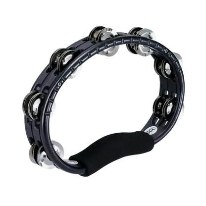 Meinl Percussion TMT1BK Traditional ABS Series Hand Held Molded ABS Tambourine Nickel Plated Steel Jingles in Black