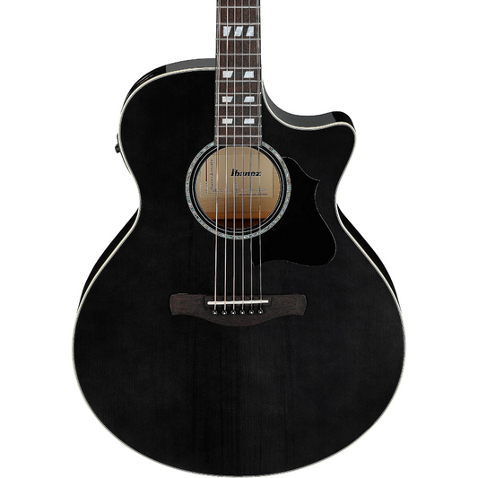 Ibanez AE170 Acoustic Electric Guitar in Transparent Black High Gloss