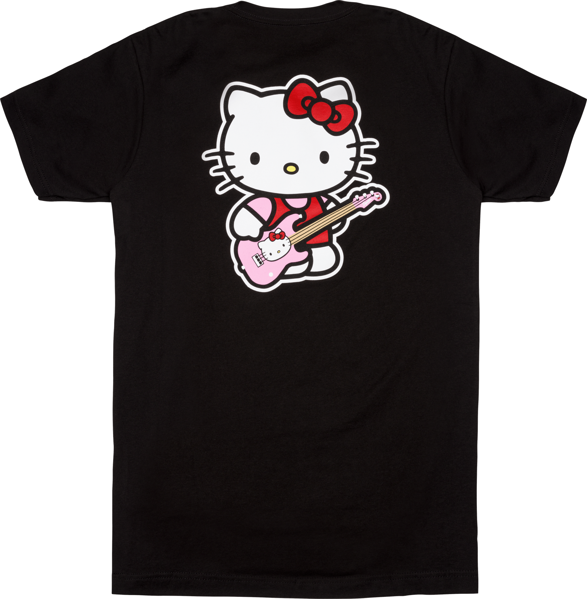 Fender x Hello Kitty Back Logo Medium Size T-Shirt in Black