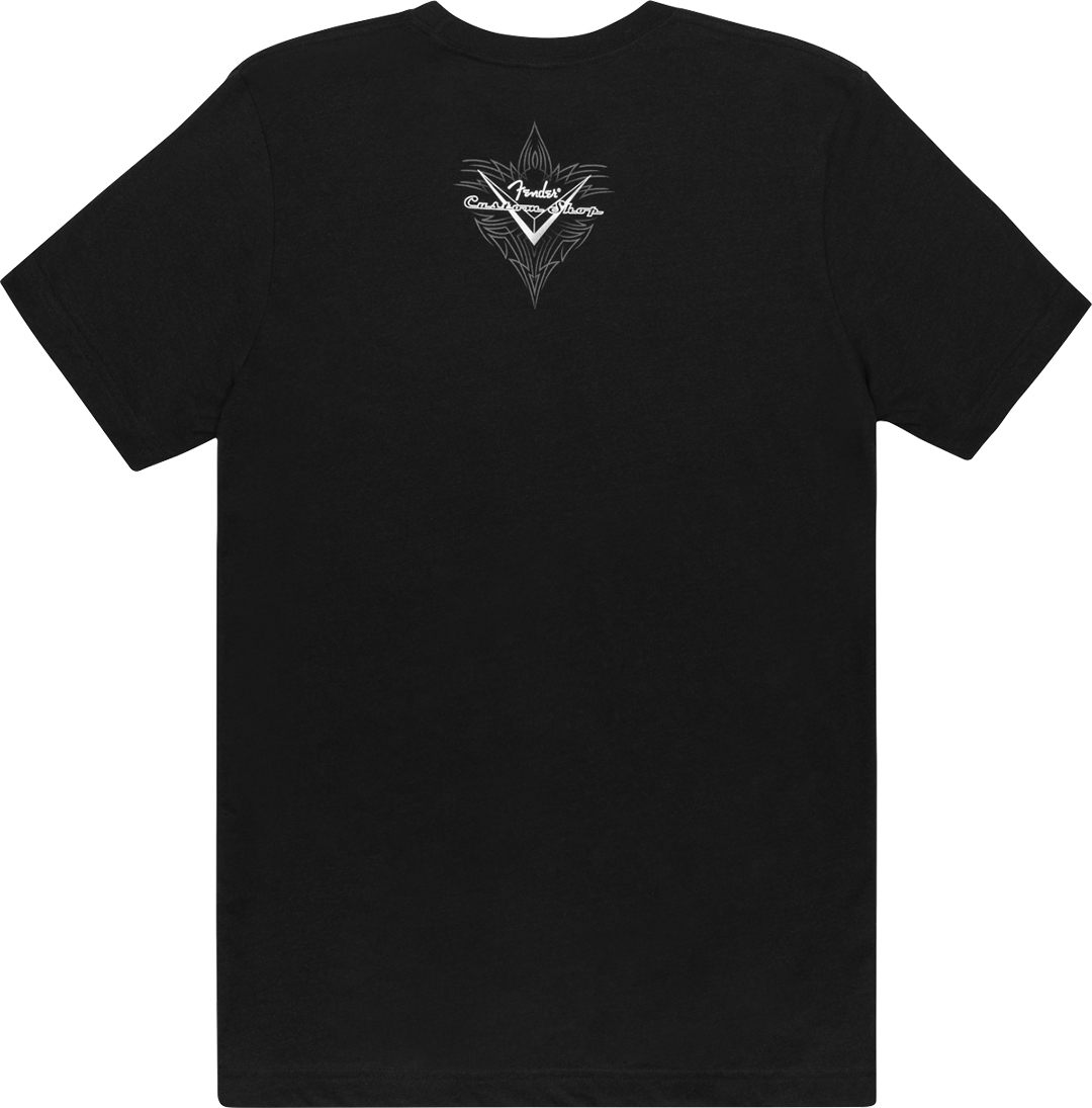 Fender Custom Shop Pinstripe Large Size T-Shirt in Black