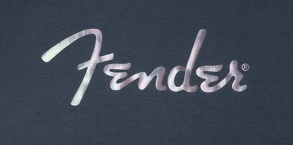 Fender XL Size Galaxy Logo Tee in Indigo Smoke