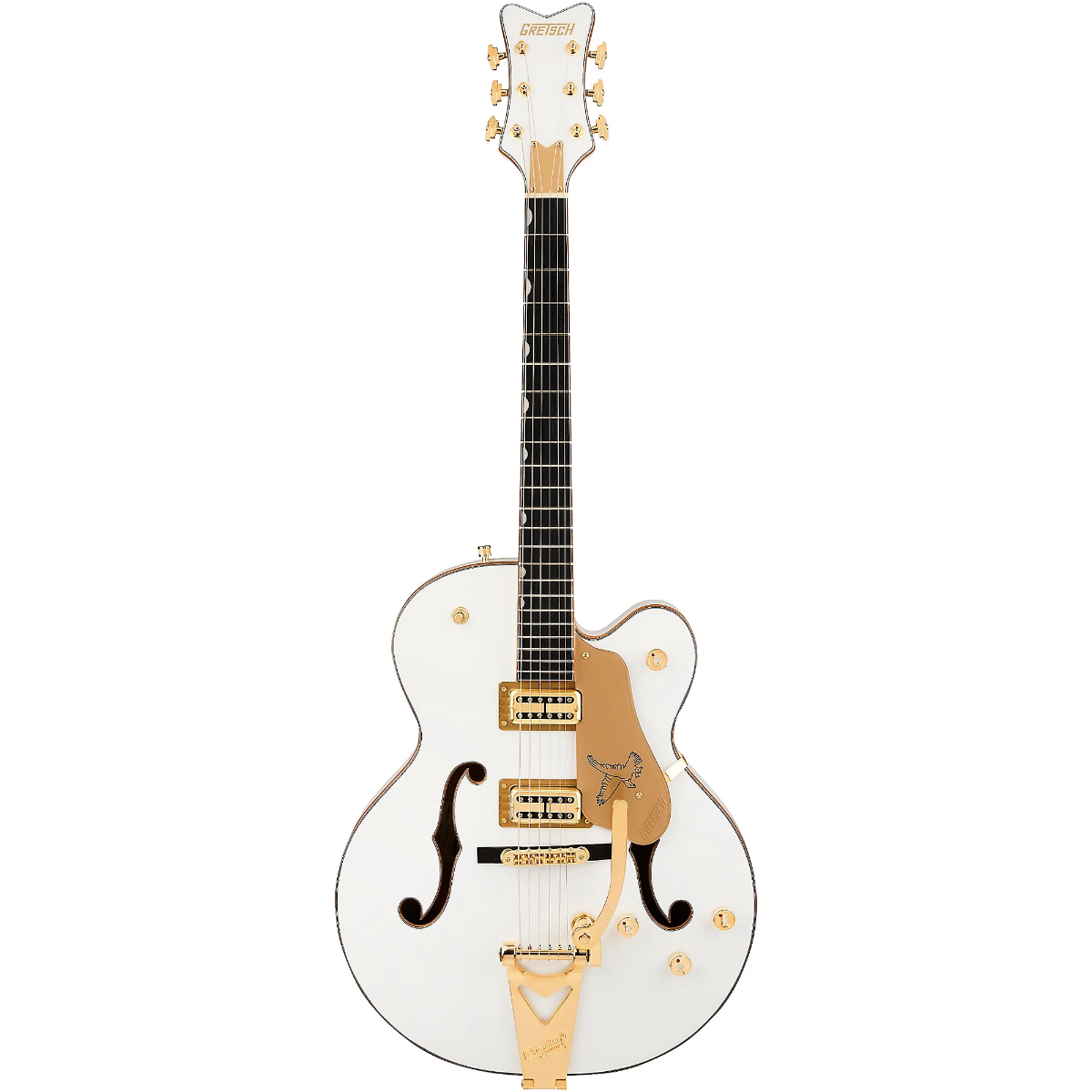 Gretsch Synchromatic Falcon Hollow Body Single-Cut with Bigsby Electric Guitar in Snowcrest White