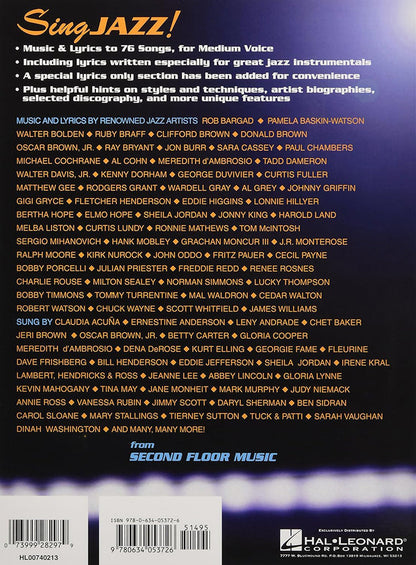 Sing Jazz Leadsheets For 76 Jazz Vocals