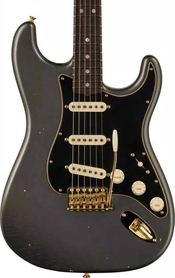 Fender Custom Shop Limited Edition 1965 Dual-Mag Stratocaster Journeyman Relic in Faded Aged Charcoal Frost Metallic