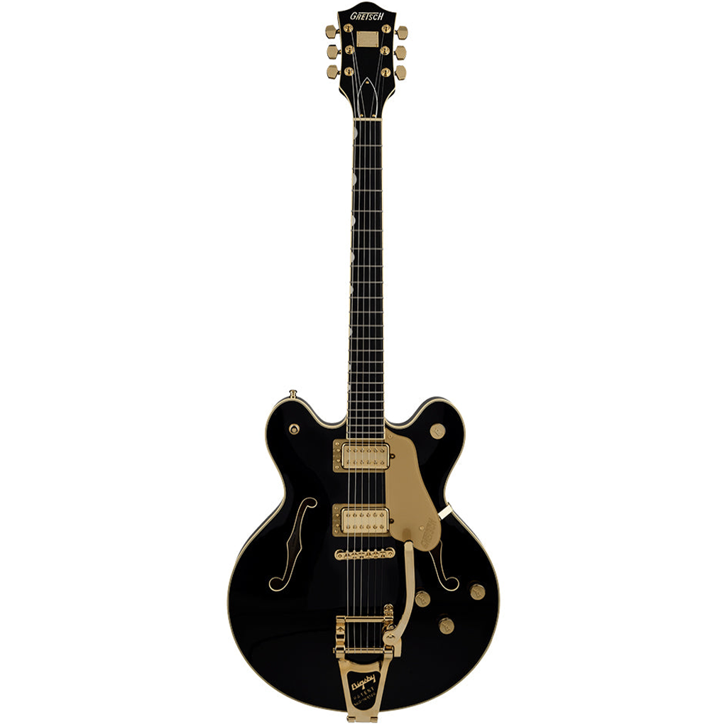 Gretsch Broadkaster LX Center Block with String Thru Bigsby and Gold Hardware in Black
