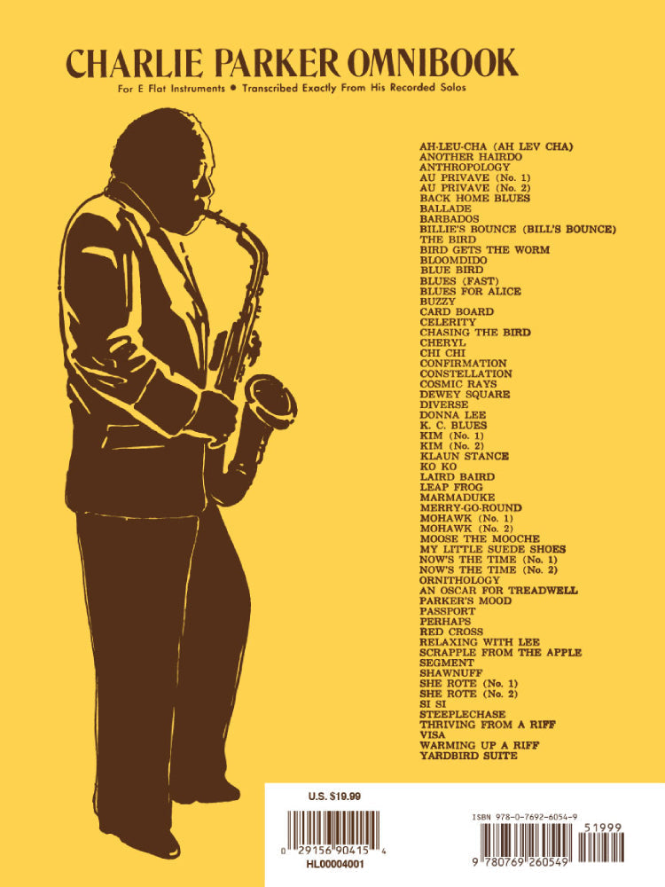 Charlie Parker Omnibook For E Flat Instruments