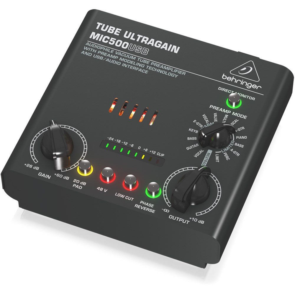 Behringer Tube Ultragrain MIC500USB  Audiophile Vacuum Tube Preamplifier