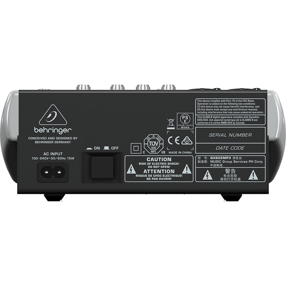 Behringer Xenyx QX602MP3 6 Input Mixer