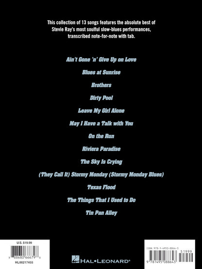 Stevie Ray Vaughan Plays Slow Blues Guitar Tab RV