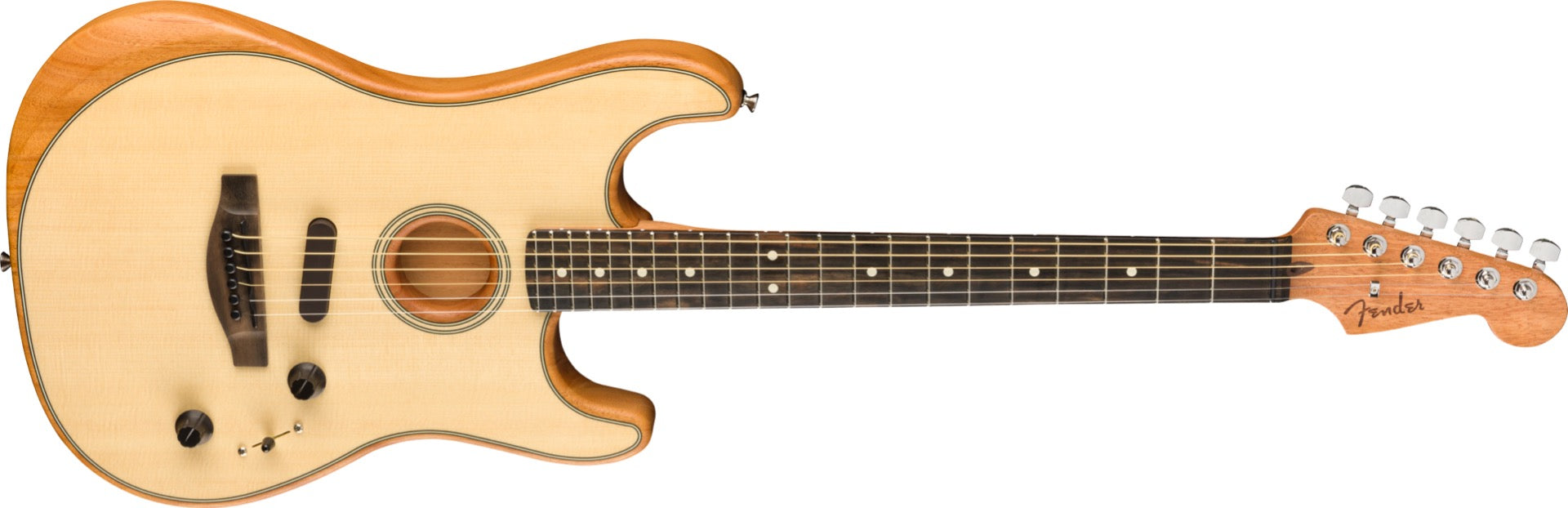 Fender American Acoustasonic Stratocaster, Ebony Fingerboard in Natural