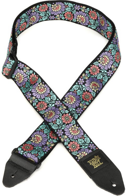 Ernie Ball Classis Jacquard Guitar Or Bass Strap in Evening Bloom