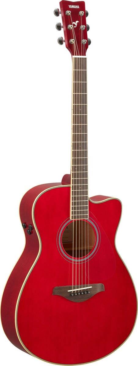Yamaha FSC TA TransAcoustic Guitar in Ruby Red