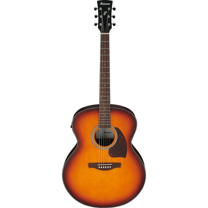 Ibanez PJ50E Open Pore Electric Acoustic Guitar in Vintage Amber Sunburst Top, Open Pore Natural Back and Sides