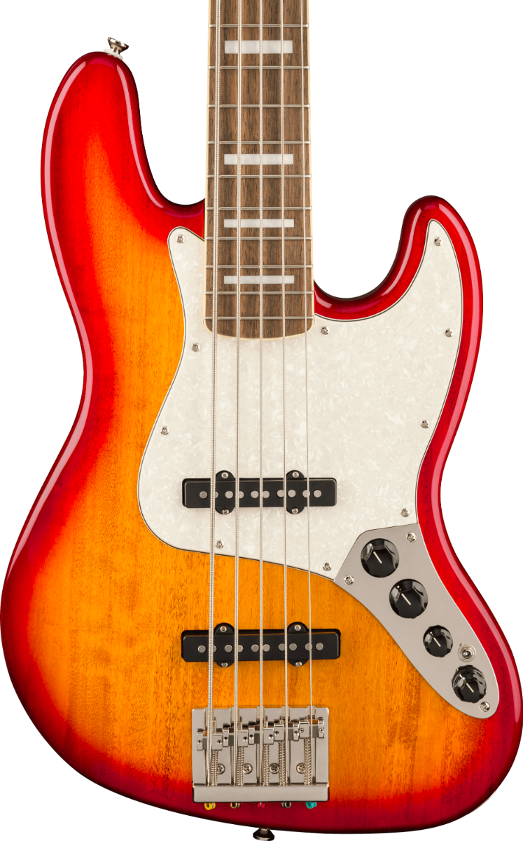 Squier Classic Vibe Active '70s Jazz Bass V Bass Guitar in Sienna Sunburst