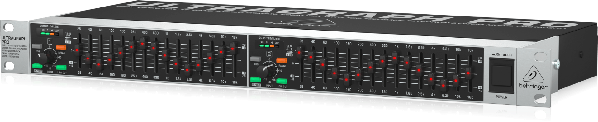 Behringer Ultragraph Pro FBQ1502HD High Definition 15 Band Stereo Graphic Equalizer
