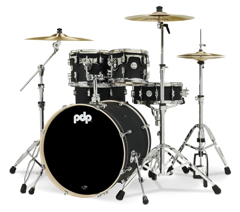 PDP Concept Maple 5-Piece 22" Shell Pack with HW815 Hardware Pack in Satin Black