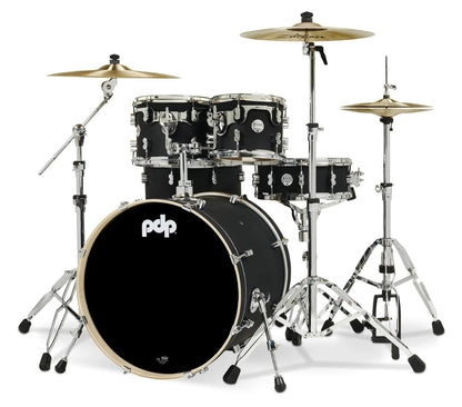 PDP Concept Maple 5-Piece 22" Shell Pack with HW815 Hardware Pack in Satin Black
