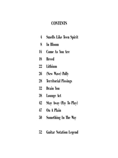 Nirvana Nevermind Revised Edition Recorded Version Guitar Tab
