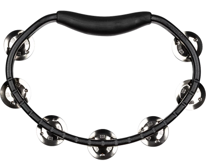 Meinl Percussion HTBK Headliner Series Molded ABS Tambourine Single Row Stainless Steel Jingles in Black