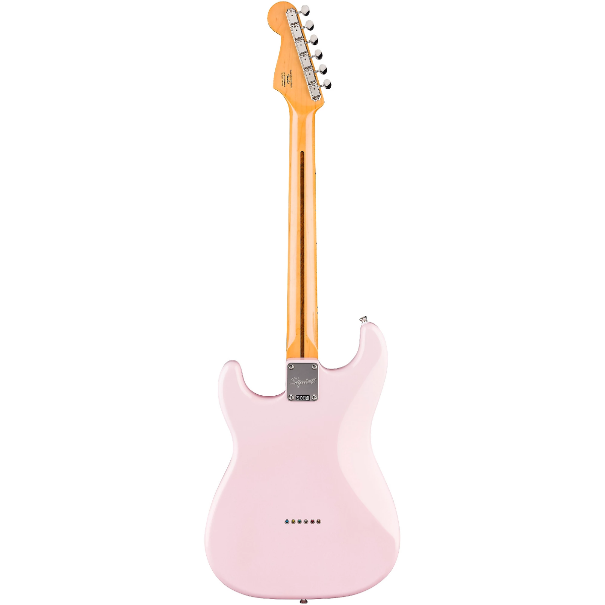 Squier Classic Vibe '50s Stratocaster HT Electric Guitar, Maple Fingerboard in Shell Pink