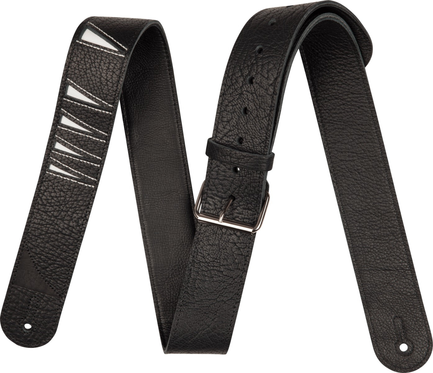 Jackson 2" Shark Fin Leather Strap in Red and Black