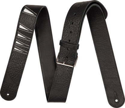 Jackson 2" Shark Fin Leather Strap in Red and Black