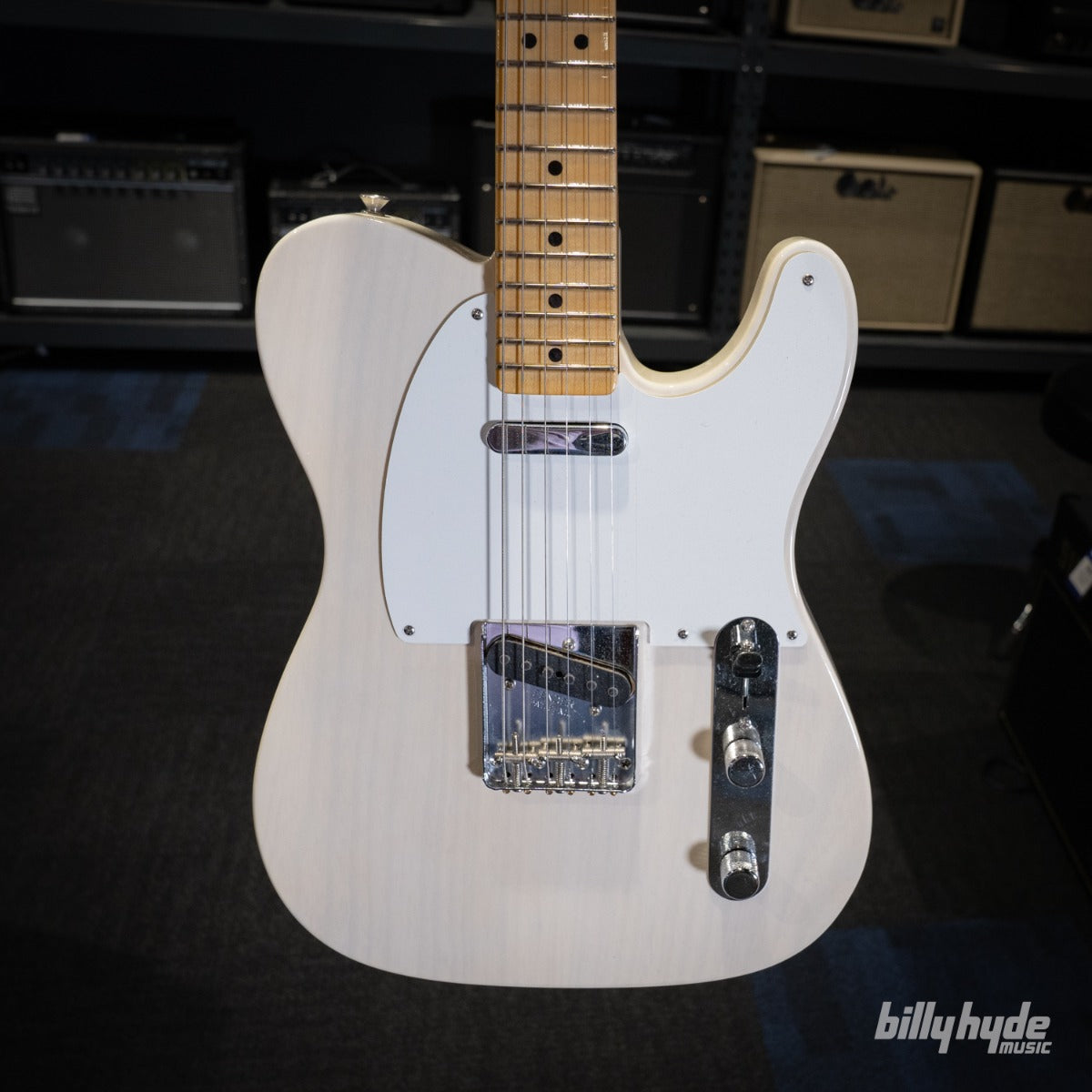 Fender Custom Shop Vintage Custom 1958 Top-Load Telecaster NOS Electric Guitar in Aged White Blonde