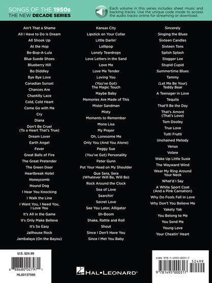 Songs of the 1950s The New Decade Series PVG BK/OLA