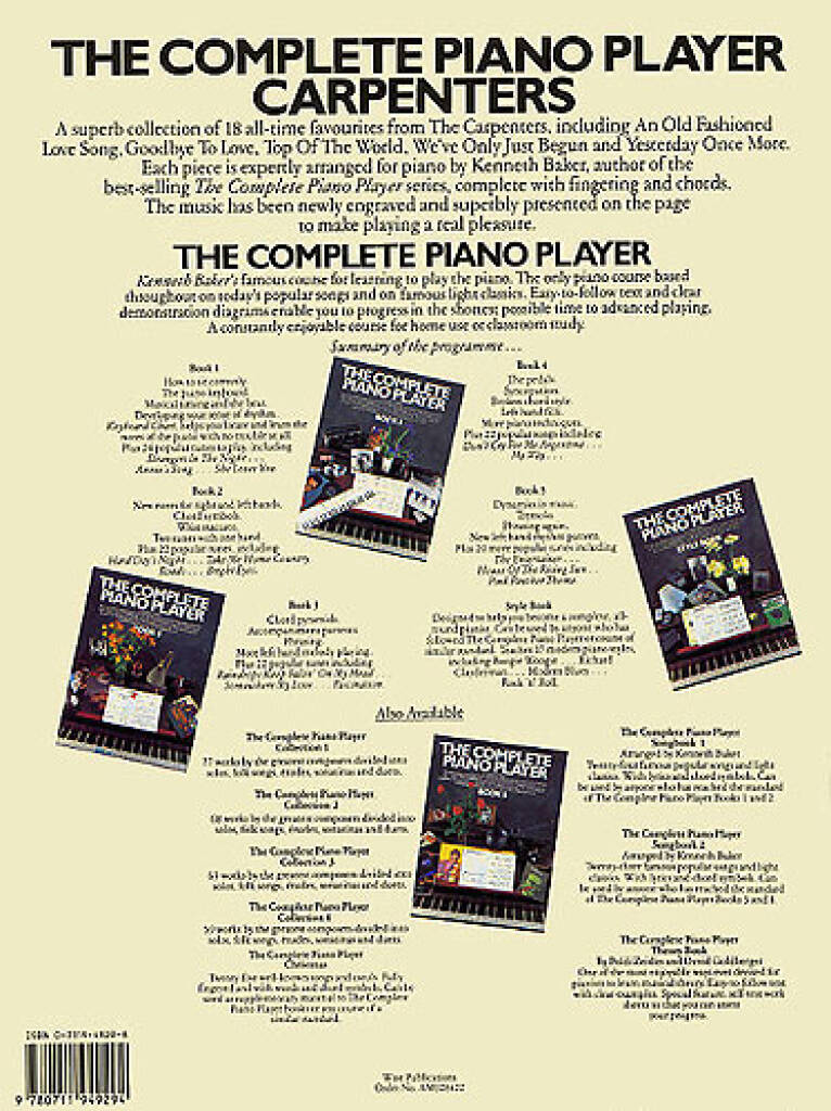 The Complete Piano Player Carpenters