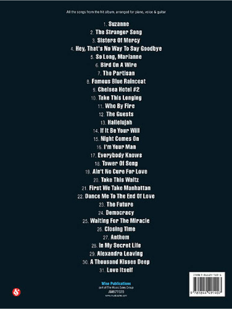 The Essential Leonard Cohen PVG