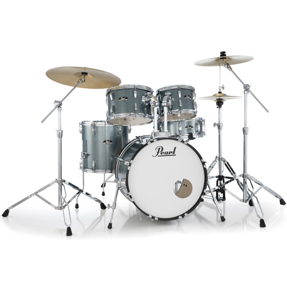 Pearl Roadshow-Plus 5-Piece Drum Kit with Cymbal Pack in Aqua Blue Glitter