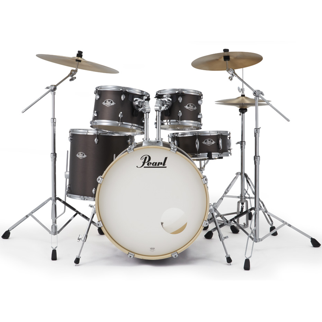 Pearl Export Plus 5-Piece Fusion Plus Drum Kit with Cymbal Pack in Brushed Bronze