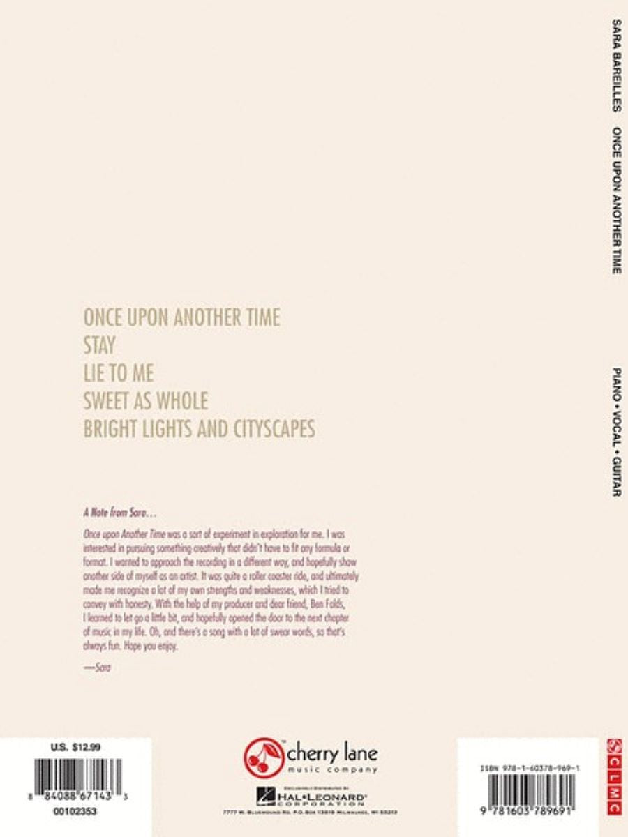 Sara Bareilles Once Upon Another Time PVG