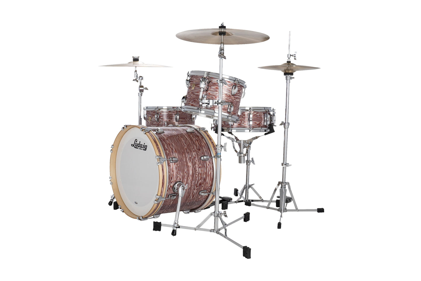 Ludwig Classic Maple Downbeat 20" Shell Pack (12T, 14FT, 20BD) in Pink Oyster