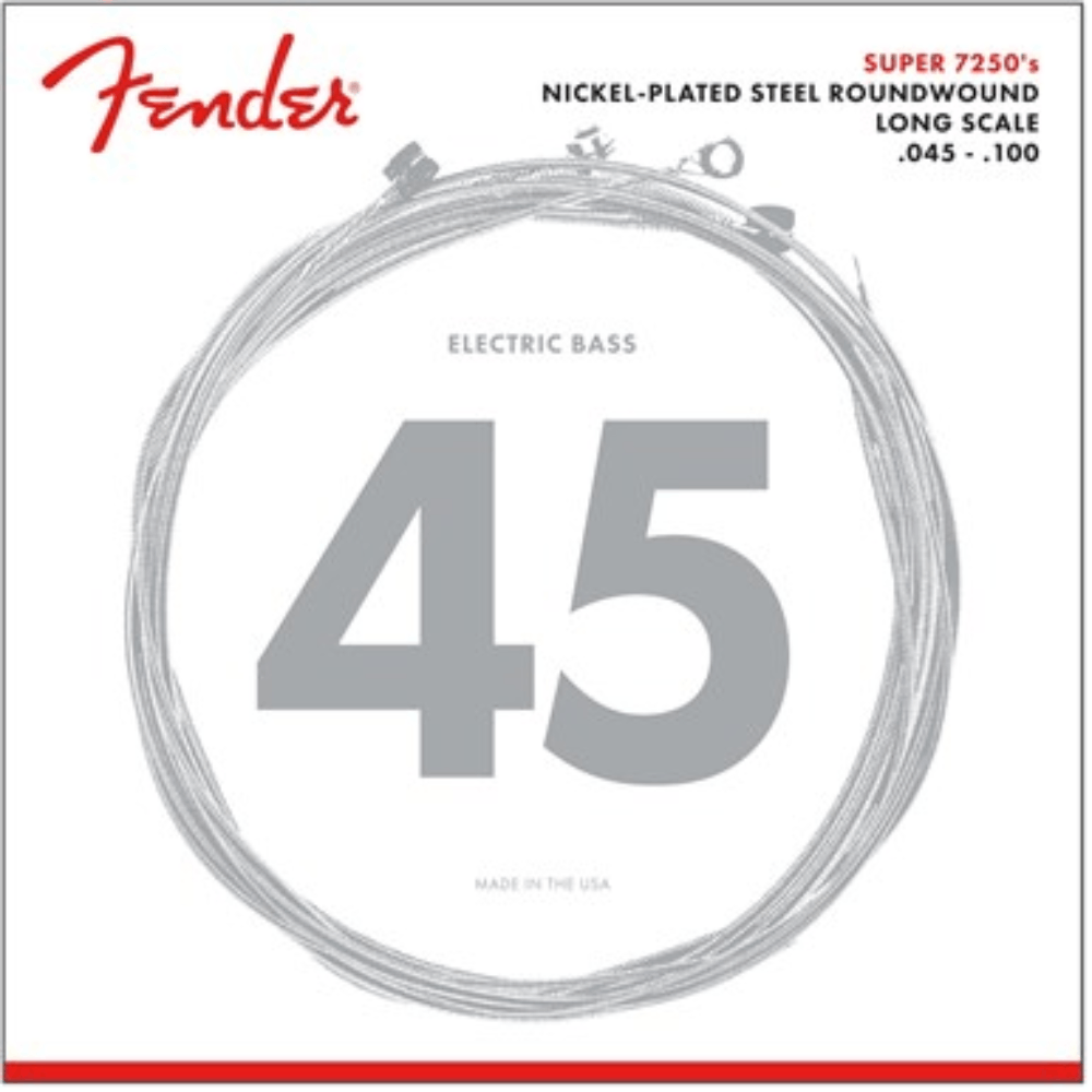 Fender7250ML Nickel Plated Bass Strings Long Scale .045-.100 Gauge