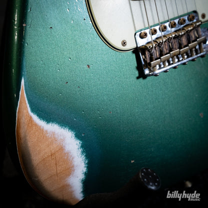 Fender Custom Shop Limited Edition 1964 L-Series Stratocaster Heavy Relic Electric Guitar in Aged Sherwood Green Metallic