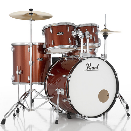 Pearl Roadshow-Plus 5-Piece Drum Kit with Pearl Cymbal Pack in Burnt Orange Sparkle
