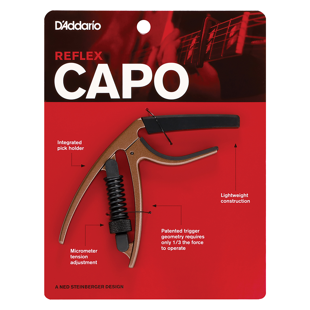 D'Addario Planet Waves Reflex Capo in Metallic Bronze