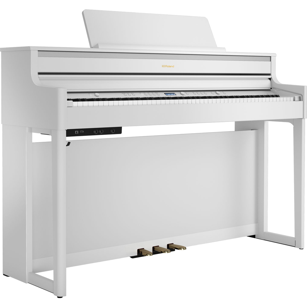Roland HP704 Home Piano & Stool in White