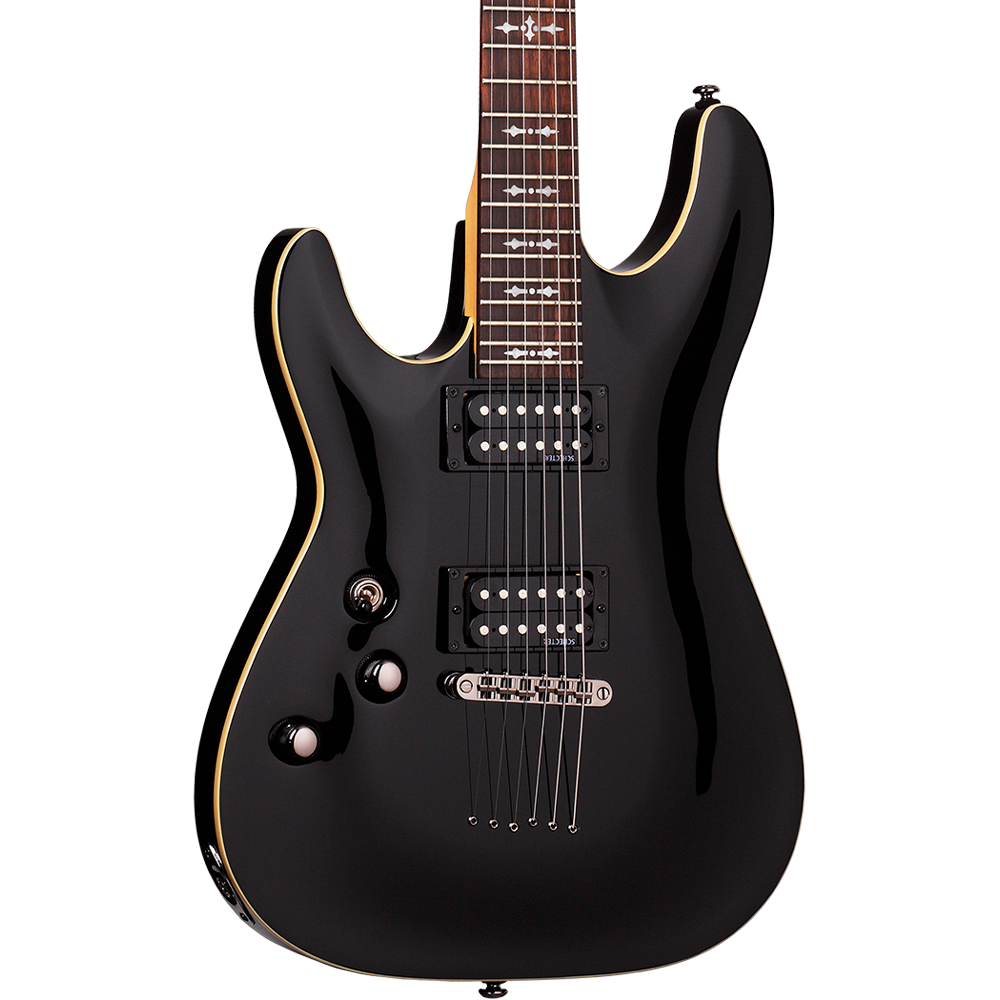 Schecter Omen-6 Left Handed Electric Guitar in Gloss Black