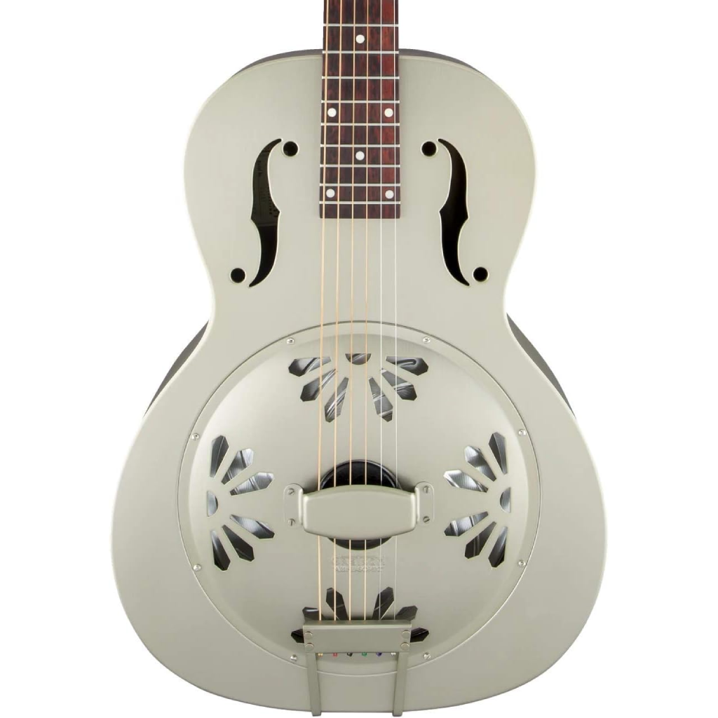 Gretsch G9201 Honey Dipper™ Round Neck Brass Body Resonator Guitar in Weathered Pump House Roof