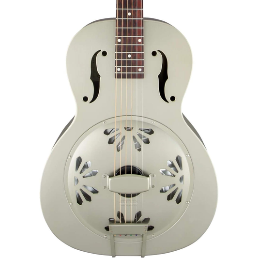 Gretsch G9201 Honey Dipper™ Round Neck Brass Body Resonator Guitar in Weathered Pump House Roof