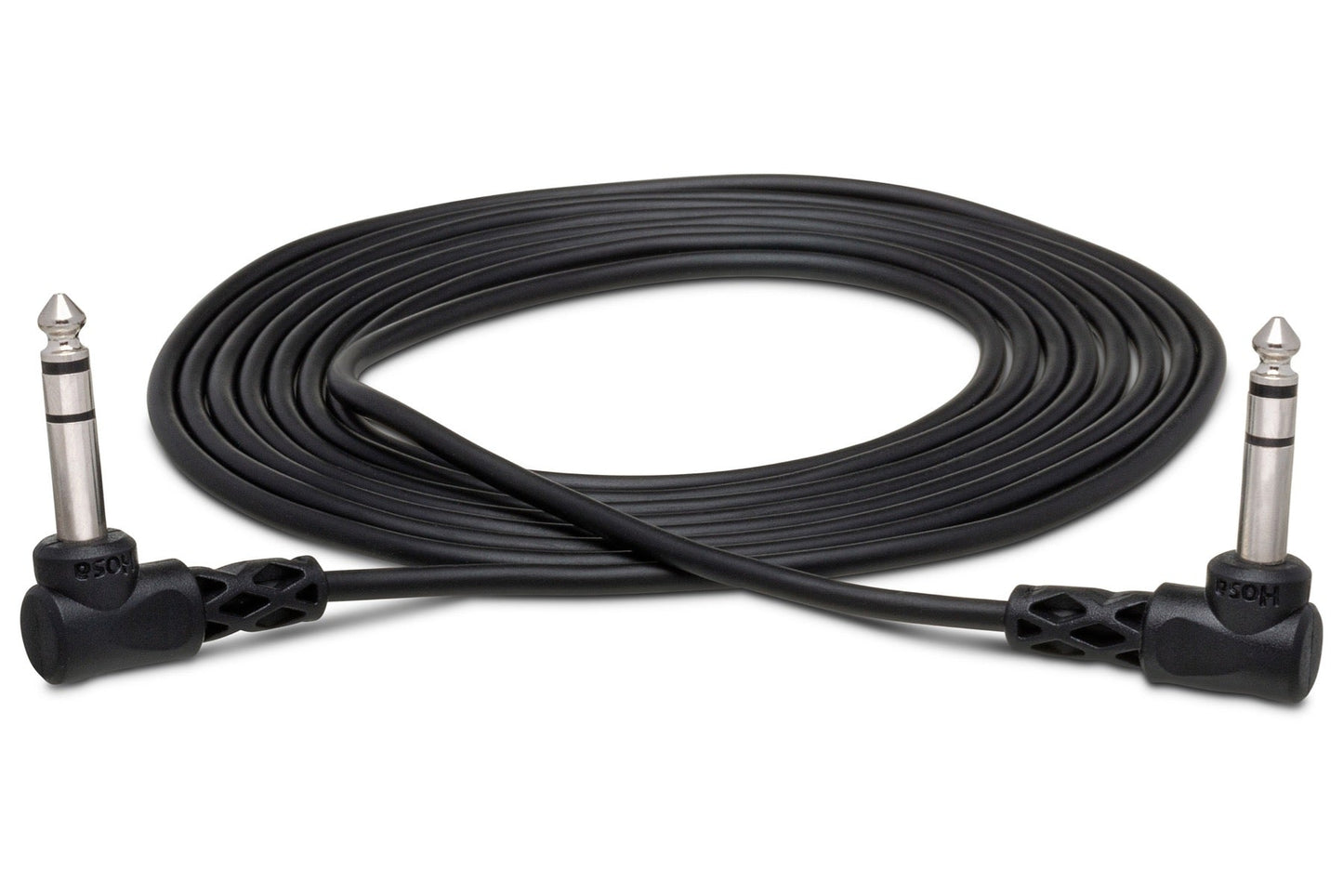 Hosa Balanced Interconnect Cable Right Angle 1/4 in TRS to Same