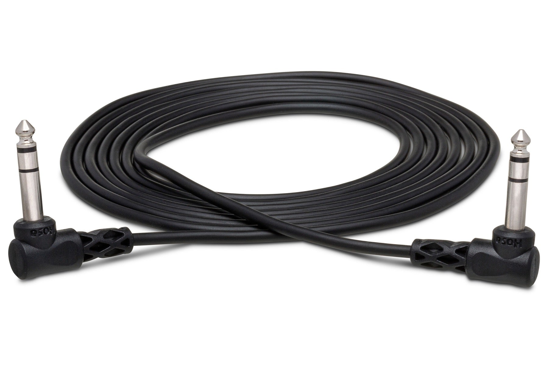 Hosa Balanced Interconnect Cable Right Angle 1/4 in TRS to Same