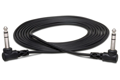 Hosa Balanced Interconnect Cable Right Angle 1/4 in TRS to Same
