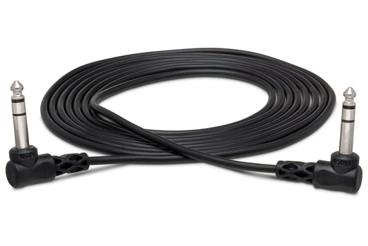 Hosa Balanced Interconnect Cable Right Angle 1/4 in TRS to Same