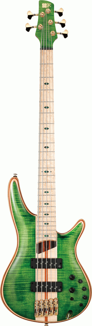 Ibanez SRRFMDX EGL Premium Electric Bass in Emerald Green Low Gloss