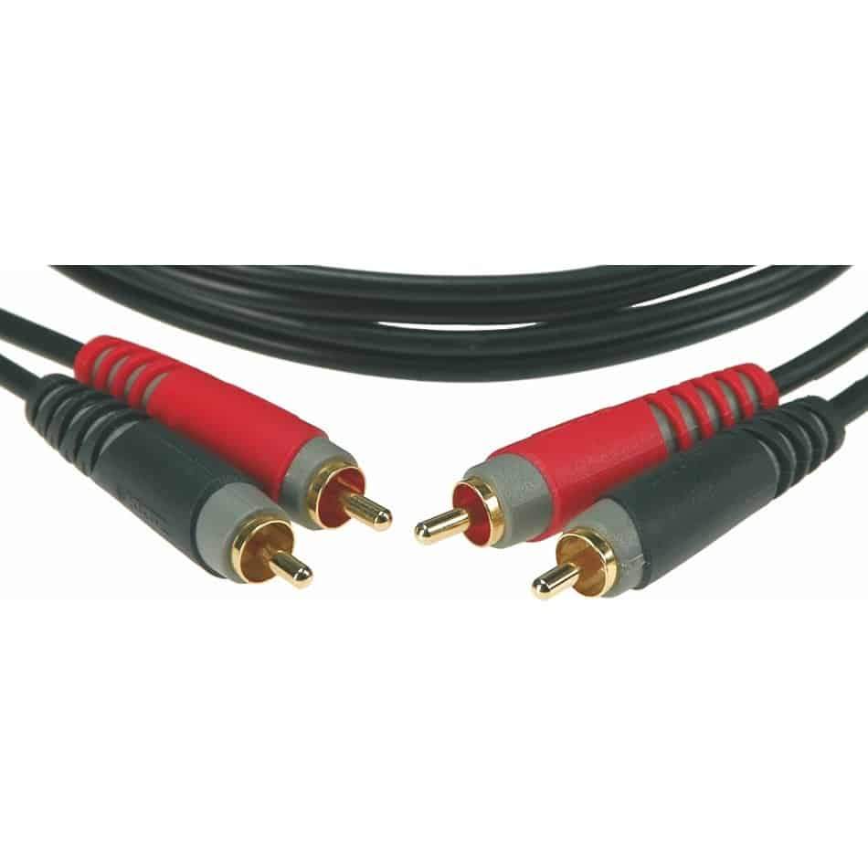 Klotz Pro Stereo Twin Cable with Straight RCA Plugs 3m