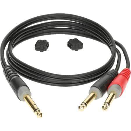 Klotz AY10200 2m Insert Cable 1/4" TRS 2 1/4" TS Jacks